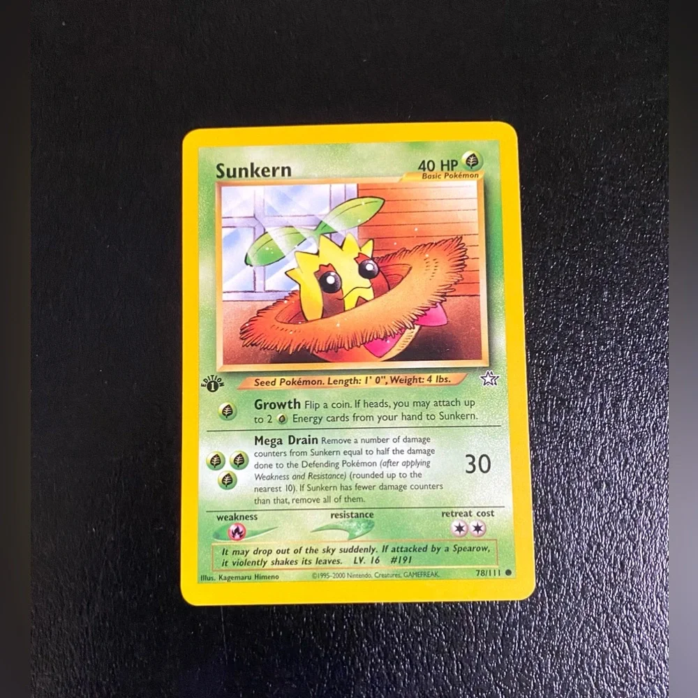 Pokemon 1st Edition Pokemon Card Sunkern 78/111 - Picture 2 of 9